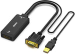 BENFEI VGA to HDMI, VGA to HDMI Adapter with Audio Support and 1080P Resolution - VGA Input to HDMI Output