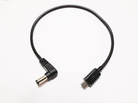 5.5/2.1mm DC Male Right Angle to Micro USB Power Cable for Tilta Nucleus Nano