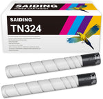 SAIDING Compatible Toner Cartridge Replacement for Konica TN324 A8DA130 to Use with Minolta Bizhub C258 C308 C368 Printer (2 Black)