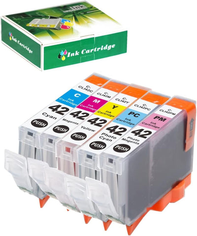 NEXTPAGE CLI42 Ink cartridges Replacement for Canon Pixma Pro-100 Pro-100S Printer (Cyan, Magenta, Yellow, Photo Cyan, Photo Magenta 5 Pack)