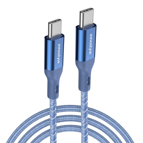 INNOSTYLE USB C to USB C Cable, 3A USB C Cable for Galaxy S22, Nylon Braided Fast Charging Type C Cord Compatible with MacBook Pro 2021 iPad Pro Samsung Galaxy S21 S21+ S20 Note20