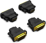 BENFEI DVI to HDMI, Bidirectional DVI (DVI-D) to HDMI Male to Female Adapter with Gold-Plated Cord 4 Pack