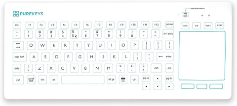 PUREKEYS Medical Keyboard Touchpad USB White