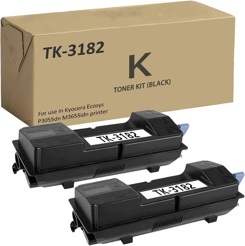 APRONE TK-3182 TK3182 Black Toner Cartridge Replacement for kyocera TK-3182 for ECOSYS M3655idn ECOSYS P3055dn Printer(21,500 Pages,2-Pack)