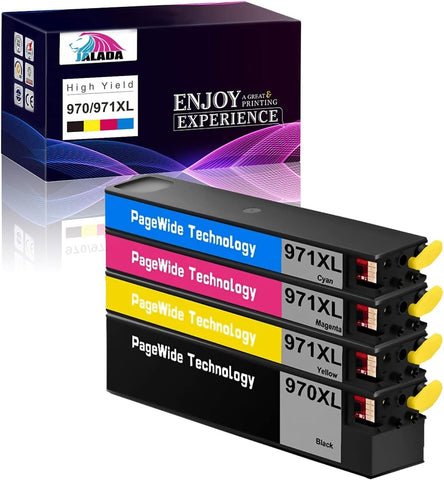 Jalada 970XL 971XL 970 971 Compatible Ink Cartridges Replacement for HP 970 971 XL,Work for HP Officejet Pro X576dw X451dn X451dw X476dw X476dn X551dw Printer (4 Pack)