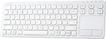 SANWA Multi Device Bluetooth Keyboard with Touchpad, Rechargeable Keypad with Trackpad for Laptop Desktop Computer PC iPad/iPhone Tablet, Compatible with MacBook, Windows, Android, iOS, White