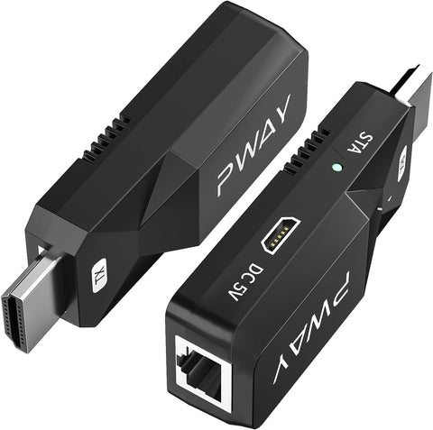 PWAY HDMI Extender, Extend Audio and Video Signal with 1080P Cat5e/6 Ethernet Cable,165 feet Long Distance Lossless Transmit Signal