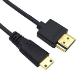 Duttek Mini HDMI to HDMI Cable, HDMI to Mini HDMI Cable, Ultra-Thin HDMI Male to Mini HDMI Male Cable Support 4K Ultra HD, 1080p, 3D,for Projector, Monitor, Camcorder(HDMI 2.0) (30cm/12inches)