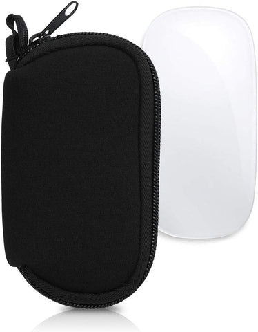 kwmobile Neoprene Case Compatible with Apple Magic Mouse 1/2 - Case for Mouse Soft Pouch Carry Bag - Black