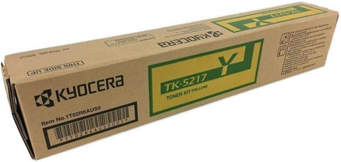 Kyocera 1T02R6AUS0 Model TK-5217Y Yellow Toner Cartridge for Use with Kyocera TASKalfa 406ci A4 Color Multifunctional Printer, Up to 15000 Pages Yield