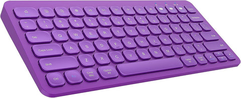 PINKCAT Multi-Device Bluetooth Keyboard, Wireless Keyboard Compatible with Laptop/PC/Notebook/MacBook/Computer, Ultra-Thin Sleek Design for iPhone/iPad/iPad Mini/iPad Pro/iPad Air/Smart TV - (Purple)