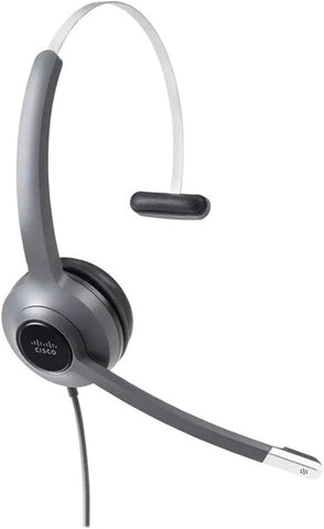 Cisco Headset 521, Wired Single On-Ear 3.5mm Headset with USB-A Adapter, Charcoal, 2-Year Limited Liability Warranty (CP-HS-W-521-USB=)