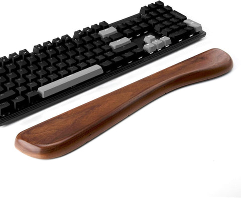 Keyboard Wrist Rest Gaming Wooden Wrist Rest Wood Ergonomic Palm Rest Fits Full Standard Size Mechanical Keyboards (16.9")