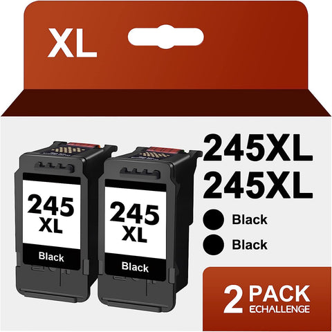 245XL Ink Cartridge High Capacity 2 Black Combo Replacement Ink for Canon PG-245XL 245 XL PG-243 Compatible with Pixma MX492 TR4520 TS3120 MG2420 MG2522 MX490 MG2920 MG2922 ptinter