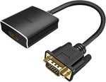 VGA to HDMI Adapter with Audio, PC VGA Source Output to TV/Monitor with HDMI Connector, Giveet 1080P Male VGA to Female HDMI Converter for Computer, Desktop, Laptop, PC, Monitor, Projector, HDTV