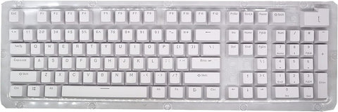 Archuu PBT Keycaps, 108 Keys P9 Mechanical Keyboard Key Caps Backlit Key Caps Character Translucent Key Caps DIY Keycaps,for 61/64/87/104/108 Key Mechanical Keyboards(White)