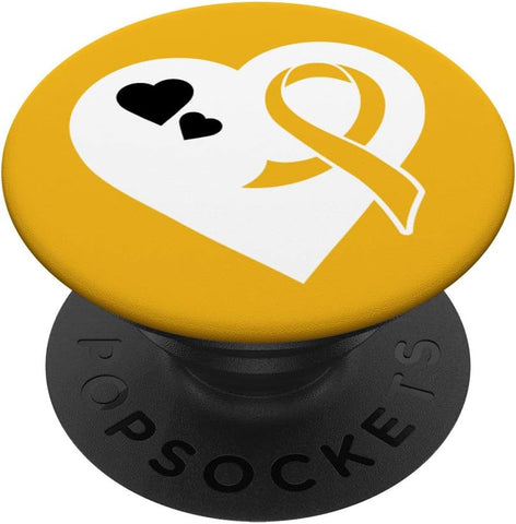 Neuroblastoma Awareness Ribbons Mobile Stand PopSockets PopGrip: Swappable Grip for Phones & Tablets