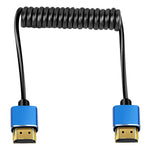 HDMI to HDMI Coiled Cable 4K Male to Male HDMI Extender Extreme Thin Retractable HDMI Cable Support 3D/4K Ultra HD 1080P TV Stick HDMI 2.0 Extension Wire (Stretched Length 3.28Ft)