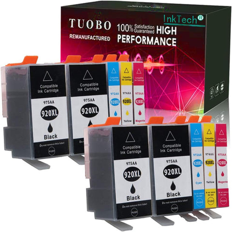 Tuobo Compatible Ink Cartridge Replacement for HP 920XL Work with Officejet 6500 6500A 7500 7500A 7000 6000 E709 E710 Printer (2Sets+2BK)