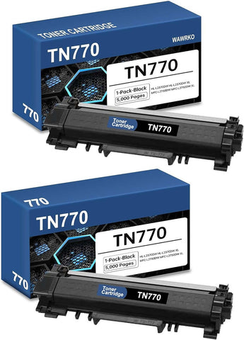 TN770 AV8150 High-Yield Toner Cartridge Black ×2 Replacement for Brother TN-770 Compatible with HL L2370DW L2370DWXL MFC L2750DW L2750DWXL Printer( 5,000 Pages)