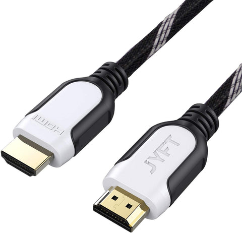 HDMI Cable 33ft JYFT - HDMI 2.0 (4K @ 60fps), High Speed with Ethernet 18Gbps, Audio Return, Video 4K 2016P HD, 1080P 3D, Blue-ray, Support Apple TV, Xbox, PS3, PS4, HDTV, 1Pack