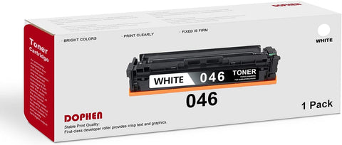 White Toner Cartridge - Dophe Compatible 1-Pack 046 White Toner Replacement for Canon imageCLASS LBP654Cdw MF735Cdw MF731Cdw MF733Cdw Printer, 046 Toner White