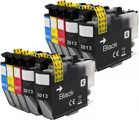 BJ-INK Ink Cartridges Compatible Replacement for Brother LC-3013-XL LC3011 XL Work for Brother MFC-J491DW, MFC-J895DW, MFC-J497DW, MFC-J690DW MFC-J487DW Printers, 10 Pack