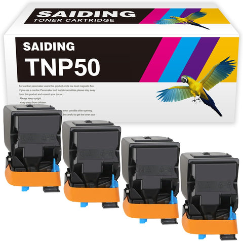 SAIDING Compatible Toner Cartridge Replacement for Konica TNP50 A0X5134 A0X5434 A0X5334 A0X5234 High Yield to Use with Konica Minolta Bizhub C3100P Printer(4 Pack)