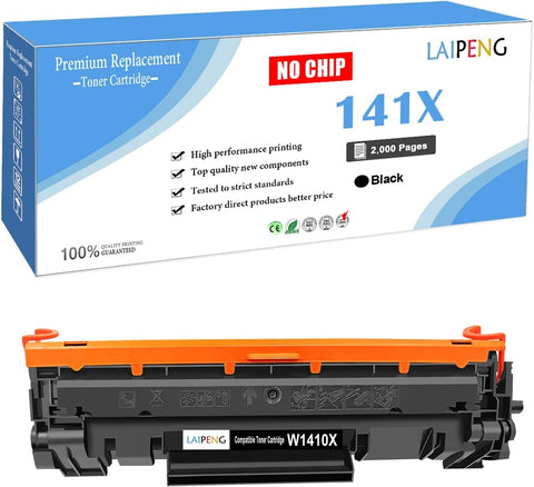 [ No Chip, with Tool ] Compatible Toner Cartridge 141X W1410X 141A W1410A for HP Laserjet M110 M110w M110we MFP M139 M139we M140M140w M140we Printers High Yield 2000 Pages(Black X1)