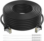 Adoreen Cat 6 Ethernet Cable 300 ft-Black, High Speed Internet Cable (4 Colors for Selection) Support POE Gigabit Cat6 Cat 5e Cat 5 Cable Long Flexible Network Cable RJ45 Patch Cord+15 Ties