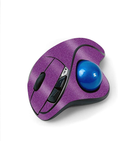 MightySkins Glossy Glitter Skin for Logitech M570 Wireless Trackball Mouse - Solid Purple | Protective, Durable High-Gloss Glitter Finish | Easy to Apply, Remove, and Change Styles | Made in The USA