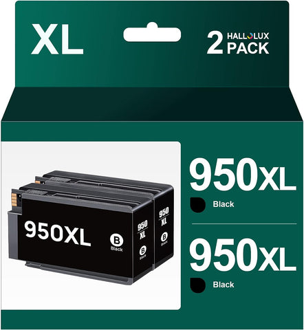 950XL Black Ink Cartridges for HP 950 950XL Ink High Yield use with OfficeJet Pro 8610 8600 8615 8620 8625 276dw 251dw (2 Black)