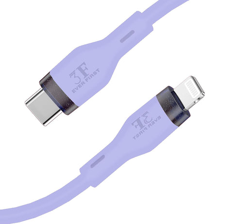 iPhone Charger Cord, USB-C to Lightning Cable [Apple MFi Certified] Silicone Fast Charging Cable(1 m) iPhone Charger Charging Cord Cable for iPhone 13 Pro 13 Pro Max (Purple)