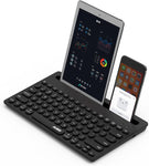 NACODEX 79 Key Multi Device Bluetooth Keyboard with Cute Round Keycap | Integrated Stand | Thin Portable Wireless Keyboard Support 3 Device for MacBook iOS Android Windows, Black