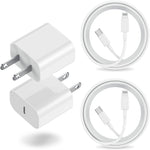 iPhone 14 13 12 Fast Charger,?Apple MFi Certified? 2-Pack 20W Type C Fast Charger Block with 3FT USB C to Lightning Cable Compatible with iPhone 14 13 12 11 Pro Max Plus Mini XS XR X iPad AirPod