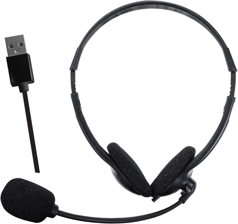 Maxell Headset with Adjustable Boom MIC and USB-A Connection Connect to PC and/or Mac, Sound for Home Office use, Online Classes, Teams, and Zoom Meetings – Black