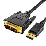 Bienque DisplayPort to DVI Cable, Display Port to DVI Male to Male Adapter Gold Plated Cord (10FT)