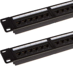 Buyer's Point 24 Port Cat6 RJ45 Patch Panel | Built for Rack or Wall Mount Cable Management w/Punch Down Tool, Server Compatible with Cat 3/4/5/5e/6 — 2 Pack