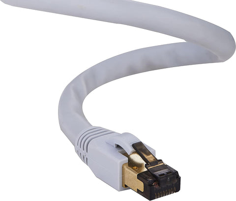 Cables Direct Online Cat8 White 15FT SFTP Ethernet Patch Cable 26AWG Copper Fluke Certified Wire