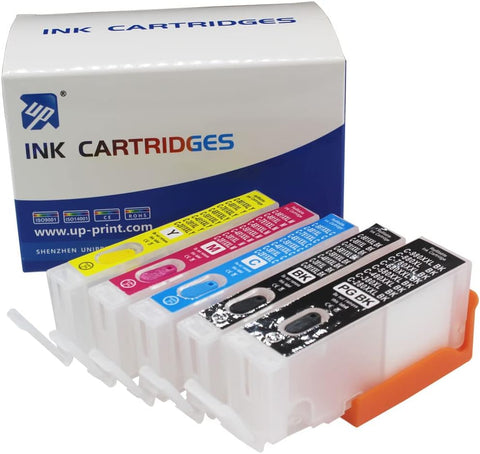 UP PGI-280XL CLI281XL Empty refillable Ink Cartridge Compatible for Canon PIXMA TS6120 TS6220 TS6320 TR7520 TR8520 8522 TR8620 TS702 TS9521C TS9520 with Permanent chip