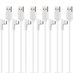 Smays 90-Degree USB C Cable 3 ft Bulk, 6-Pack Charger Data Cord - Right Angle