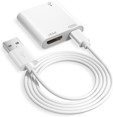 AuKing Lightning to HDMI Adapter for iPhone to Projector, Lightning to HDMI Digital AV Adapter, Sync Screen HDMI Connector for iPhone, iPad, iPod to HD TV/Monitor