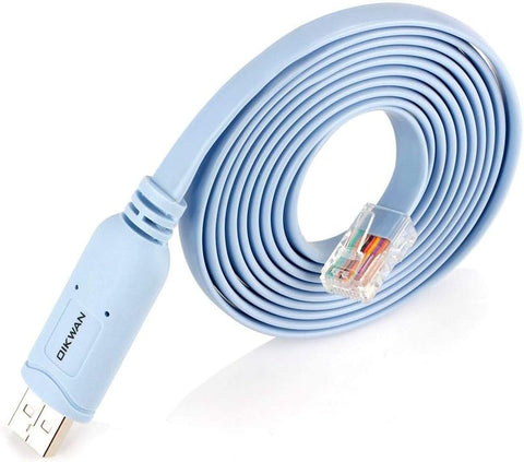 USB Cisco Console Cable, USB to RJ45 Console Cable Compatible with Routers/Switch/Windows 7, 8,10 (12ft)