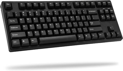 ikbc CD87 V2 Ergonomic Mechanical Keyboard with Cherry MX Silent Red Switch for Windows and Mac, Tenkeyless Keyboard Upgraded with Mistel PBT Double Shot Keycaps for Desktop and Laptop, Solid Build