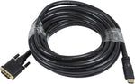 Monoprice 25ft 22AWG CL2 High Speed HDMI to DVI Adapter Cable - Black