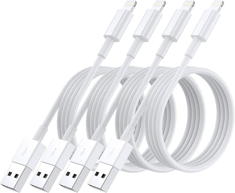 Apple iPhone Charger Cable, 4 Pack Original USB to Lightning Cable Apple MFI Certified 6Ft, Fast iPhone Charging Cord for iPhone 11/11Pro/11Max/ X/XS/XR/XS Max/8/7/6/5S/SE