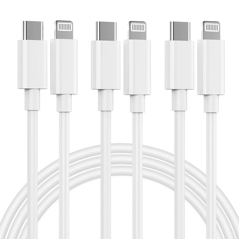 JUD USB C to Lightning Cable, 5PACK-10ft/10ft/6ft/6ft/6ft Charging Cord MFi Certified with iPhone 13/13 pro/ 12/12 Mini/12 Pro Max/11