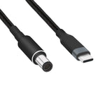 CERRXIAN 6.5ft 100W PD USB Type C Male Input to DC 7.4 x 5.0 mm (7.4x0.6) Male Power Charging Cable for HP G42 G50 G56 G60 G61 G62 G70 G71 G72(7406H-100W)