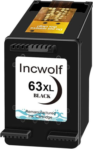 INCWOLF 63xl Ink cartridges Replacement for 63XL Ink Cartridge with Officejet 3830 3831 3833 4655 Envy 4510 4520 Deskjet 3630 3632 3634 3636 Printer (1B)