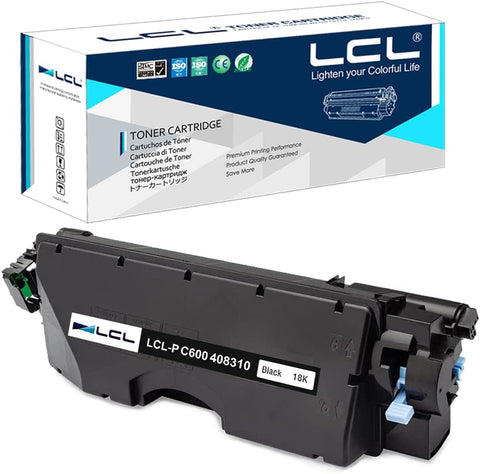 LCL Compatible Toner Cartridge Replacement for Ricoh P C600 408310 High Yield (1-Pack Black)